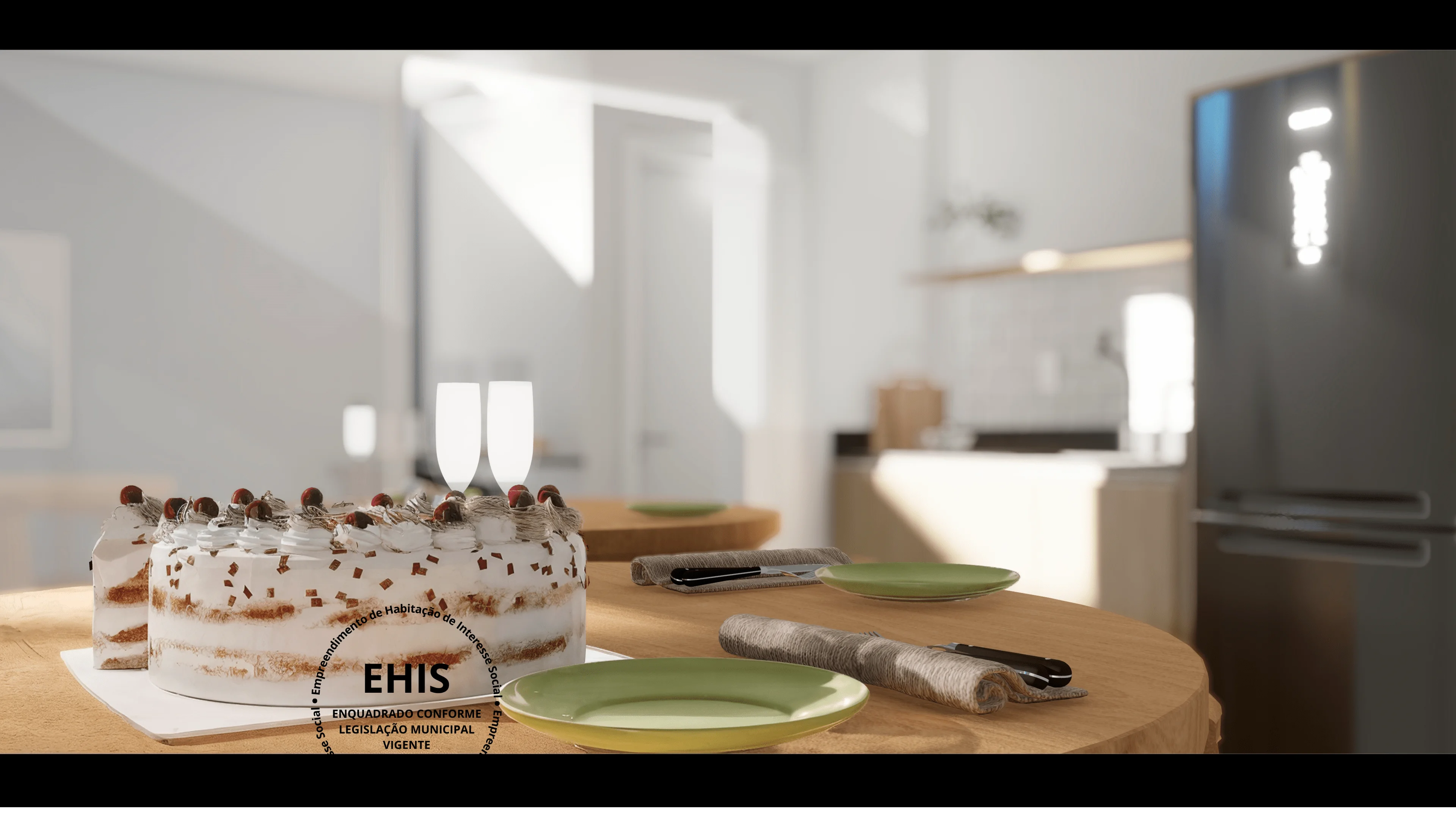 Perspectiva Ilustrada Salao de Festa Angulo 1